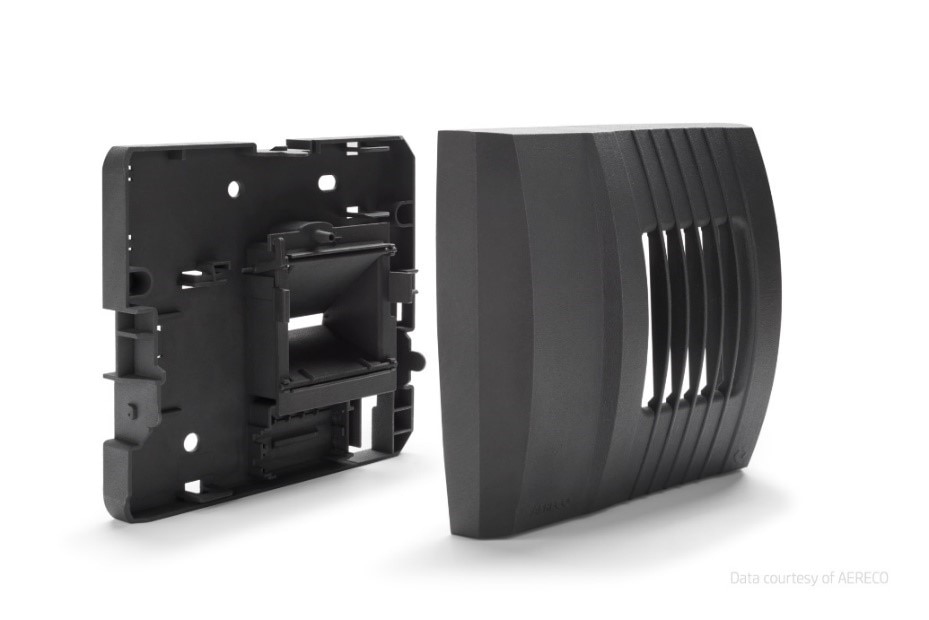 3D printed exhaust unit part of ventilation system from Aereco