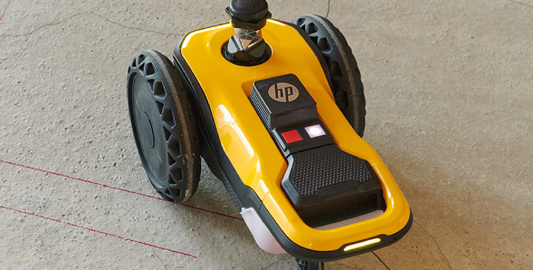 HP SitePrint Layout Robot on a construction site.