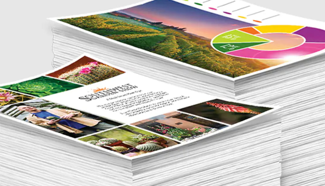 Stack of printed sheets of paper