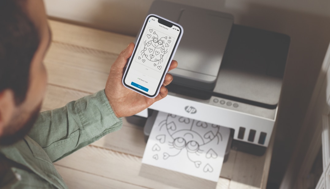 Print with an HP printer using the app