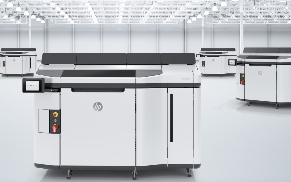 Front view  of HP Jet Fusion 5200 industrial 3D printers