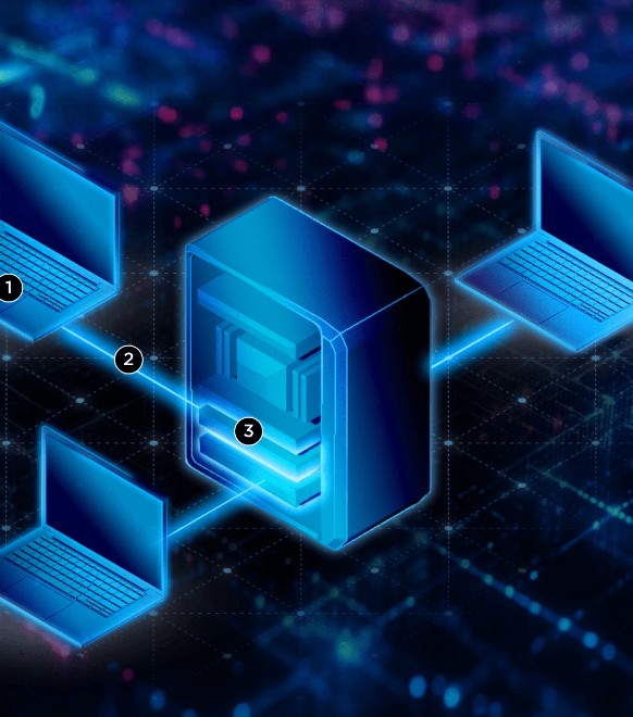 An end user device accesses available remote GPUs by Z Boost.