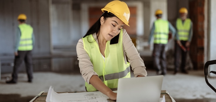 Contractor manager completing tasks for their cost management strategies in construction