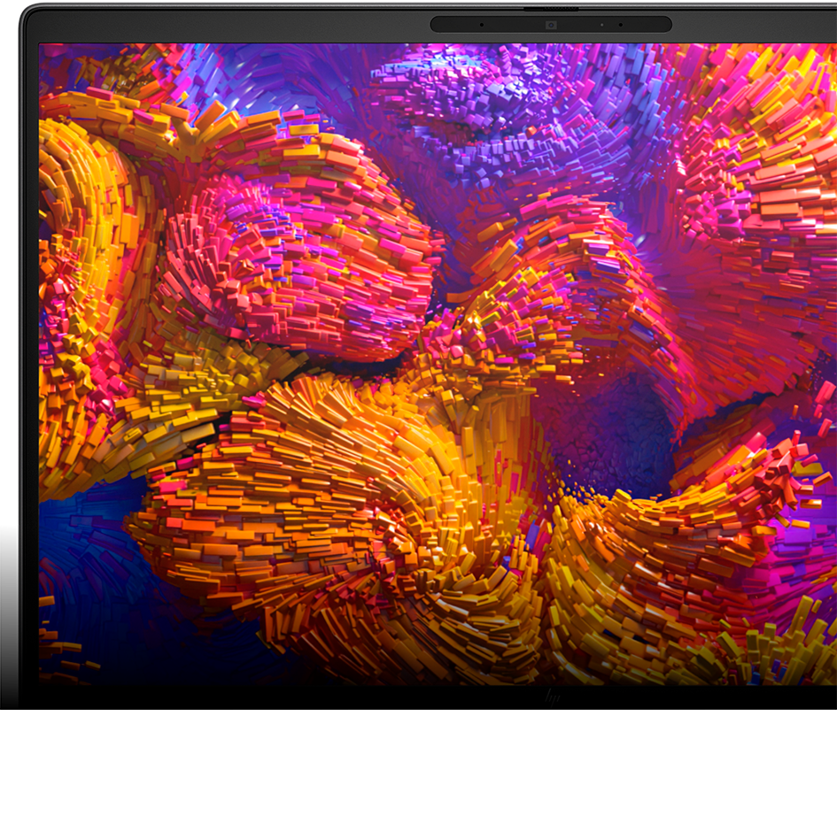 ZBook 8 G1a mobile workstation PC with a colorful image on the screen.