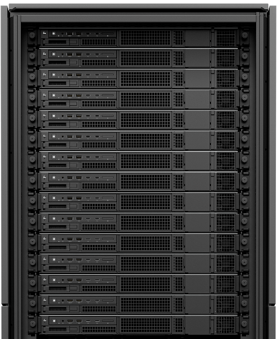Multiple Z4 Rack workstations desktop PC units in a server.